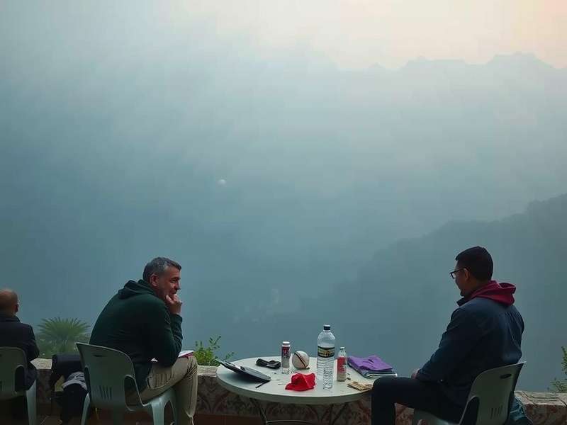 Euchre कार्ड गेम का एक दृश्य जिसमें कार्ड टेबल पर बिखरे हैं