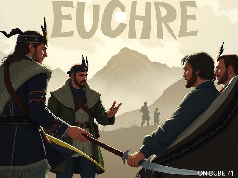 Group of people playing Euchre cards online on devices