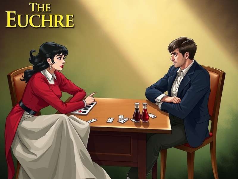 Advanced Euchre strategy session with cards laid out