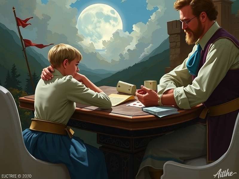 Group of friends playing Euchre card game at a table in India