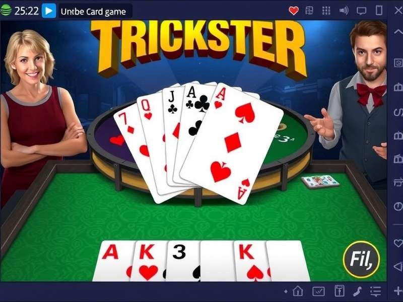 Trickster Euchre Online Game Interface on Laptop and Mobile