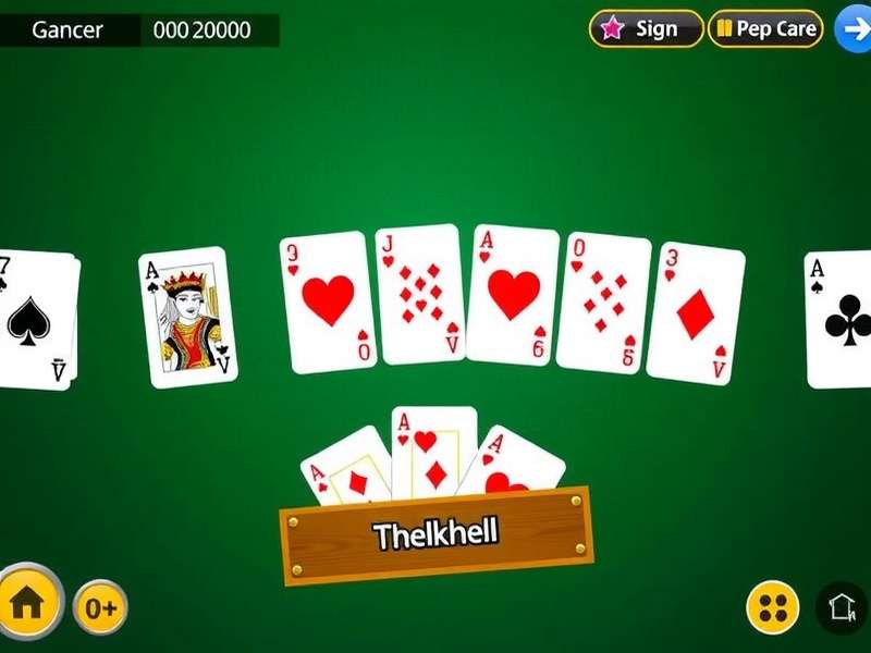 Euchre cards laid out on a virtual table with players interacting online