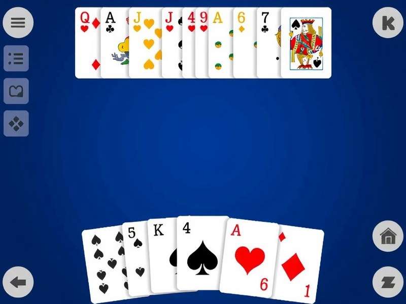 Group of friends playing Euchre card game at a table in India