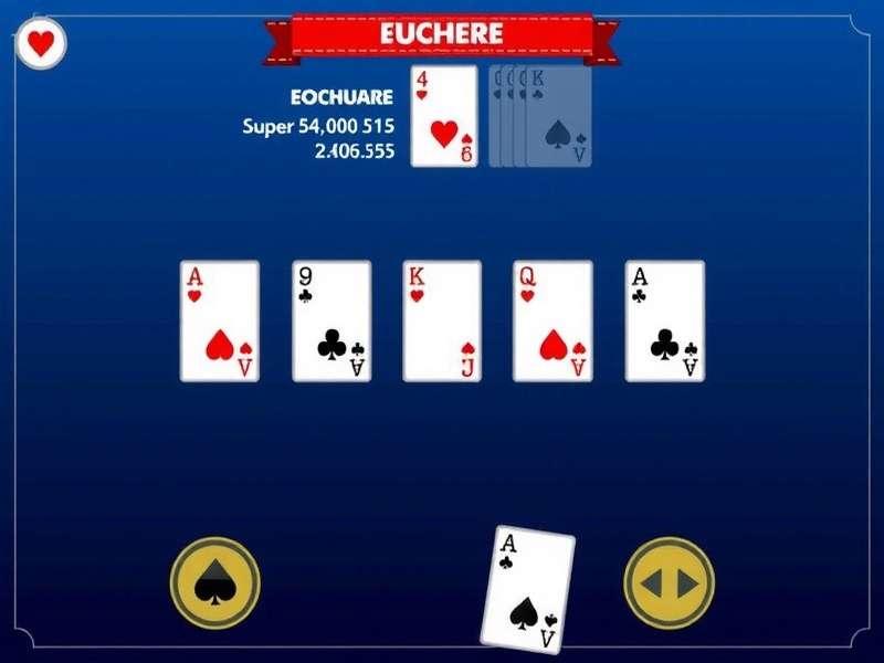 Indian friends playing Euchre card game on a wooden table